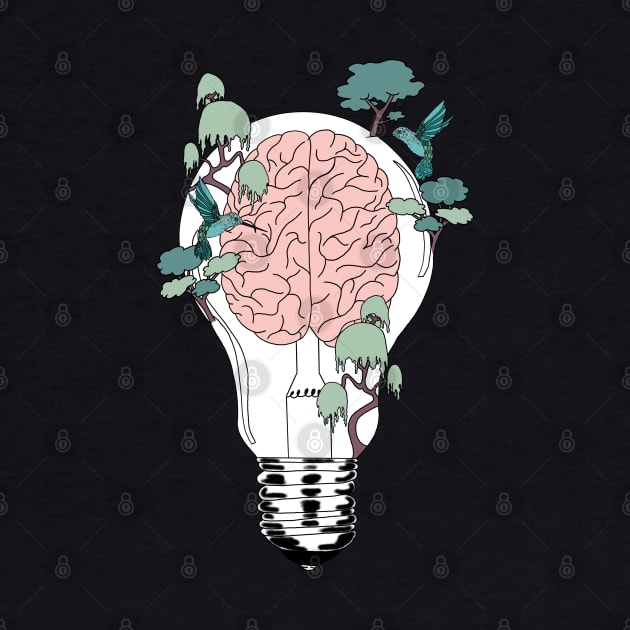 Brain lightbulb Design by Carries Design 